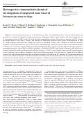 Cover page: Retrospective immunohistochemical investigation of suspected non-visceral leiomyosarcoma in dogs