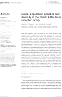 Cover page: Global population genetics and diversity in the TAS2R bitter taste receptor family