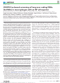 Cover page: CRISPR/Cas-based screening of long non-coding RNAs (lncRNAs) in macrophages with an NF-κB reporter