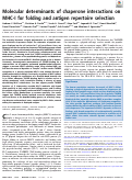 Cover page: Molecular determinants of chaperone interactions on MHC-I for folding and antigen repertoire selection