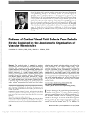 Cover page: Patterns of Cortical Visual Field Defects From Embolic Stroke Explained by the Anastomotic Organization of Vascular Microlobules