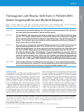 Cover page: Transjugular Liver Biopsy: Safe Even in Patients With Severe Coagulopathies and Multiple Biopsies.