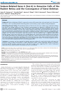 Cover page: Seizure-Related Gene 6 (Sez-6) in Amacrine Cells of the Rodent Retina and the Consequence of Gene Deletion