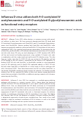 Cover page: Influenza D virus utilizes both 9-O-acetylated N-acetylneuraminic and 9-O-acetylated N-glycolylneuraminic acids as functional entry receptors.