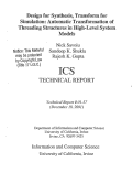 Cover page: Design for synthesis, transform for simulation : automatic transformation of threading structures in high-level system models