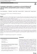 Cover page: Sonographic abnormalities in pregnancies conceived following IVF with and without preimplantation genetic testing for aneuploidy (PGT-A)