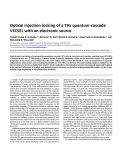 Cover page: Optical injection locking of a THz quantum-cascade VECSEL with an electronic source.