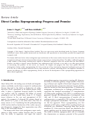 Cover page: Direct Cardiac Reprogramming: Progress and Promise