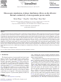 Cover page: Mesoscopic simulations of phase distribution effects on the effective thermal conductivity of microgranular porous media.