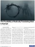 Cover page: The Feasibility of Radically Translating Alien Language