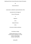 Cover page: Modeling the role of social information in speech perception