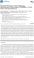 Cover page: Thiamine-Responsive Acute Pulmonary Hypertension of Early Infancy (TRAPHEI)—A Case Series and Clinical Review