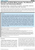 Cover page: Body mass and white matter integrity: the influence of vascular and inflammatory markers.