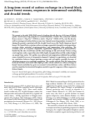 Cover page: A long‐term record of carbon exchange in a boreal black spruce forest: means, responses to interannual variability, and decadal trends