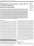 Cover page: Scale-dependent erosional patterns in steady-state and transient-state landscapes