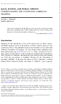 Cover page: Race, Justice, and Public OpinionUnderstanding the Continuing American Dilemma