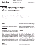 Cover page: Current State and Future Trends to Optimize the Care of Chronic Kidney Disease in African Americans