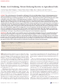 Cover page: Humic Acid-Oxidizing, Nitrate-Reducing Bacteria in Agricultural Soils