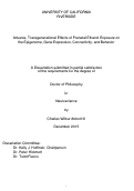 Cover page: Adverse, Transgenerational Effects of Prenatal Ethanol Exposure on the Epigenome, Gene Expression, Connectivity, and Behavior