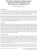 Cover page: Distributed Signals of Opportunity Aided Inertial Navigation with Intermittent Communication