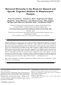 Cover page: Reversed hierarchy in the brain for general and specific cognitive abilities: A morphometric analysis