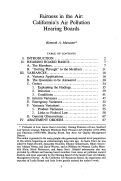 Cover page: Fairness in the Air: California's Air Pollution Hearing Boards