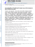 Cover page: Generalizability of established prostate cancer risk variants in men of African ancestry