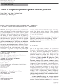 Cover page: Trends in template/fragment-free protein structure prediction