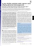 Cover page: In utero ultrafine particulate matter exposure causes offspring pulmonary immunosuppression