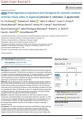 Cover page: Heterogeneous exposure and hotspots for malaria vectors at three study sites in Uganda