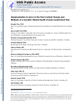 Cover page: Implementation Science in Thailand: Design and Methods of a Geriatric Mental Health Cluster-Randomized Trial.