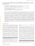 Cover page: Local control of TRPV4 channels by AKAP150-targeted PKC in arterial smooth muscle