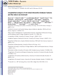 Cover page: Longitudinal analysis of microbial interaction between humans and the indoor environment.