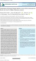 Cover page: Assessment of climate change impacts on one of the rarest apes on Earth, the Cao Vit Gibbon Nomascus nasutus