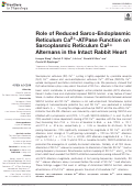 Cover page: Role of Reduced Sarco-Endoplasmic Reticulum Ca2+-ATPase Function on Sarcoplasmic Reticulum Ca2+ Alternans in the Intact Rabbit Heart