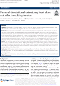 Cover page: Femoral derotational osteotomy level does not effect resulting torsion