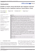 Cover page: Healthcare burden among individuals with Angelman syndrome: Findings from the Angelman Syndrome Natural History Study