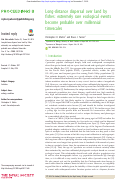 Cover page: Long-distance dispersal over land by fishes: extremely rare ecological events become probable over millennial timescales