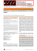 Cover page: Implications of preoperative hypoalbuminemia in colorectal surgery.