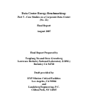 Cover page: Data Center Energy Benchmarking: Part 5 - Case Studies on a Corporate Data Center (No. 
22)