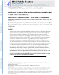 Cover page: Mindfulness On-The-Go: Effects of a Mindfulness Meditation App on Work Stress and Well-Being