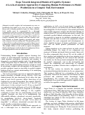 Cover page: Steps Towards Integrated Models of Cognitive Systems: A Levels-of-Analysis Approach to Comparing Human Performance to Model Predictions in a Complex Task Environment