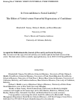 Cover page: Is Overconfidence a Social Liability? The Effect of Verbal Versus Nonverbal Expressions of Confidence