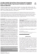 Cover page: A Public Health Critical Race Praxis Informed Congestive Heart Failure Quality Improvement Initiative on Inpatient General Medicine.