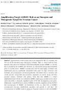 Cover page: Amplification Target ADRM1: Role as an Oncogene and Therapeutic Target for Ovarian Cancer