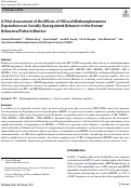 Cover page: A Pilot Assessment of the Effects of HIV and Methamphetamine Dependence on Socially Dysregulated Behavior in the Human Behavioral Pattern Monitor