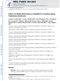 Cover page: Effect of a media intervention on hepatitis B screening among Vietnamese Americans