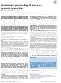 Cover page: Nucleosomal proofreading of activator–promoter interactions