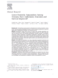 Cover page: Lower Extremity Amputations Among Veterans: Have Ambulatory Outcomes and Survival Improved?