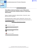 Cover page: Secondary science teachers’ use of discourse moves to work with student ideas in classroom discussions